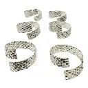 AROS DE SERVILLETA LIBELULA SETX6 PZS. DORADOS CROMADOS METALICOS 5X5CM