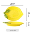 BNADEJA FORMA DE LIMON DE CERAMICA 26X18X3CM