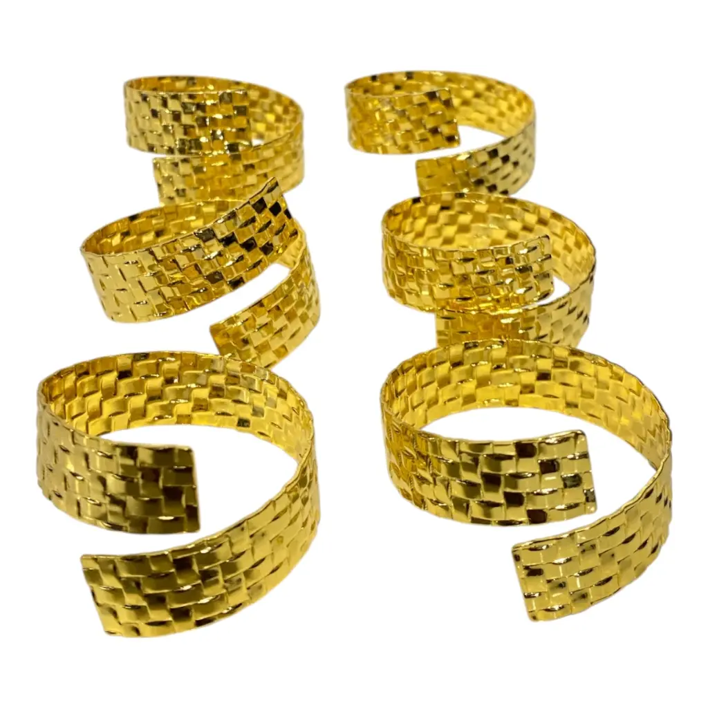 AROS DE SERVILLETA LIBELULA SETX6 PZS. DORADOS CROMADOS METALICOS 5X5CM