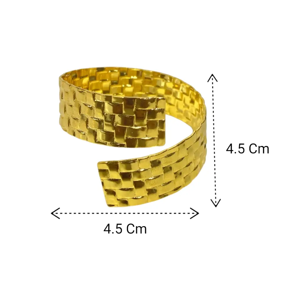AROS DE SERVILLETA LIBELULA SETX6 PZS. DORADOS CROMADOS METALICOS 5X5CM