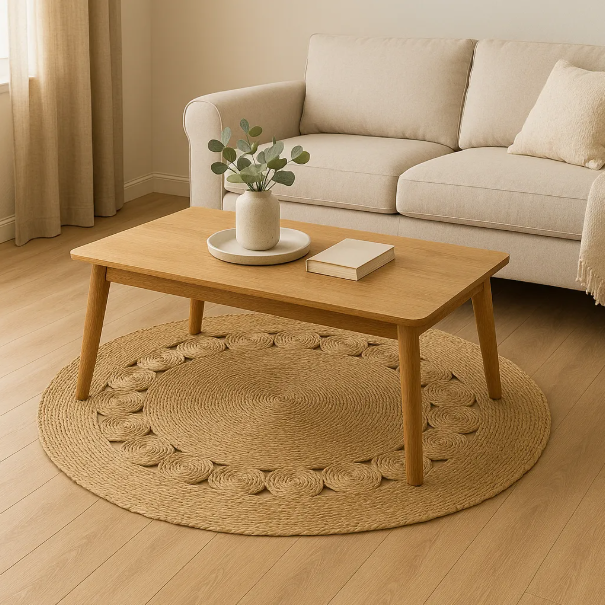 ALFOMBRA TEJIDA RUSTICA DIAMETRO 150CM