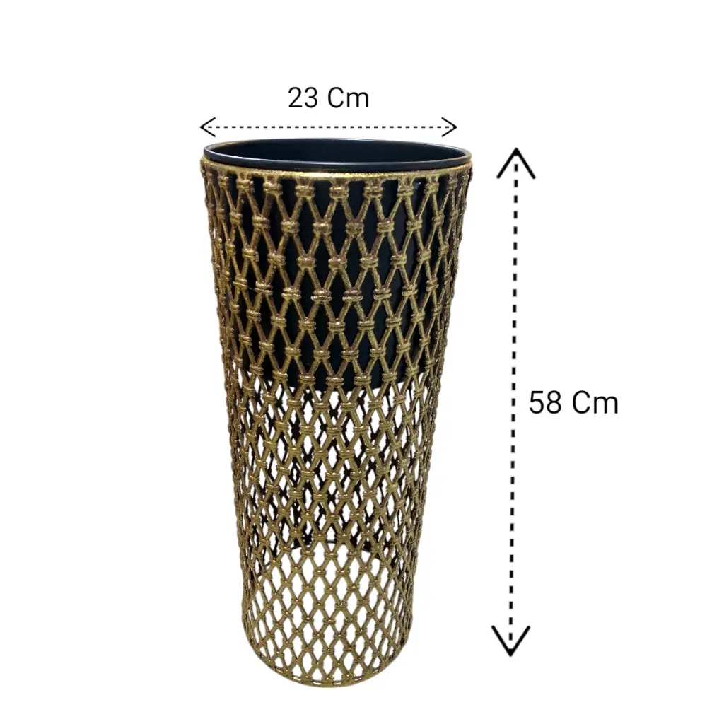 MACETAS METALICAS DORADAS SETX2 20X41CM, 23X58CM