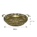 BANDEJA METALICA ENVEJECIDA DORADA 43X10CM