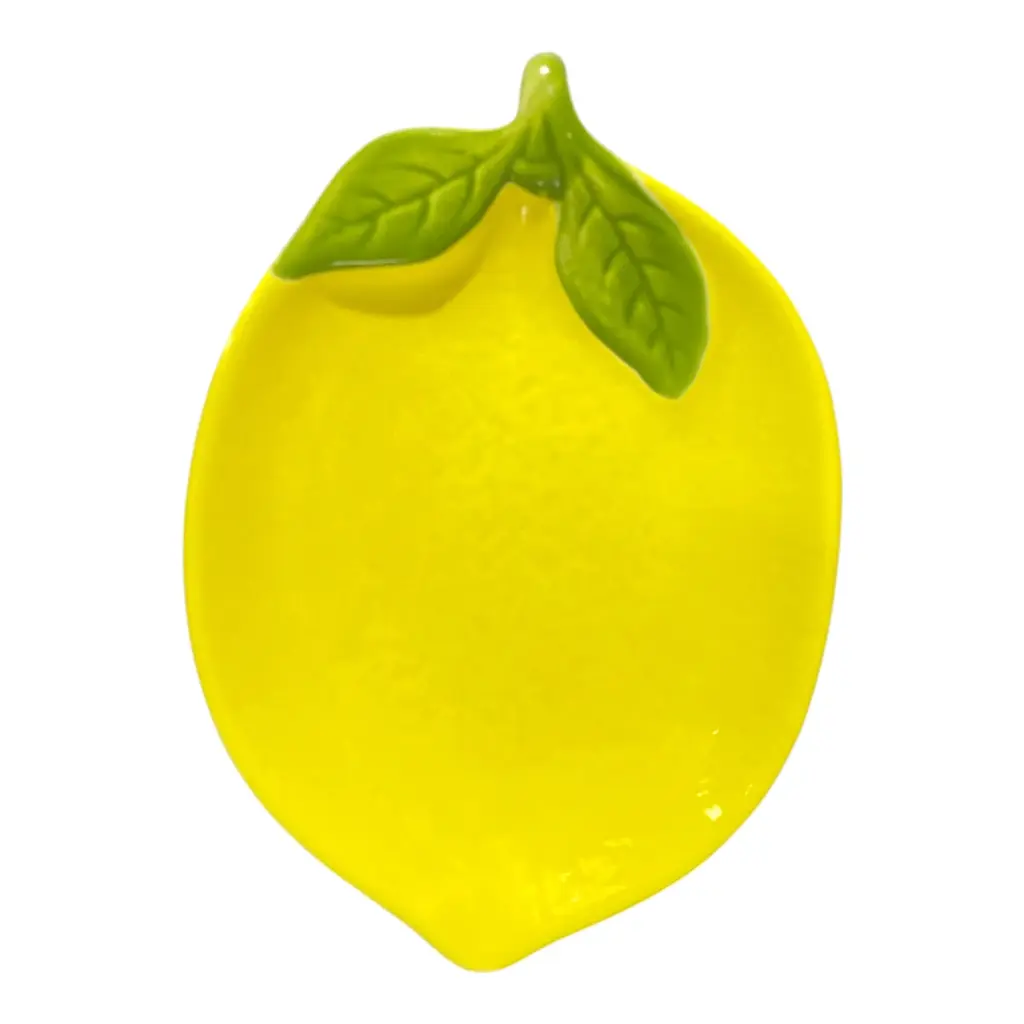 BNADEJA FORMA DE LIMON DE CERAMICA 26X18X3CM