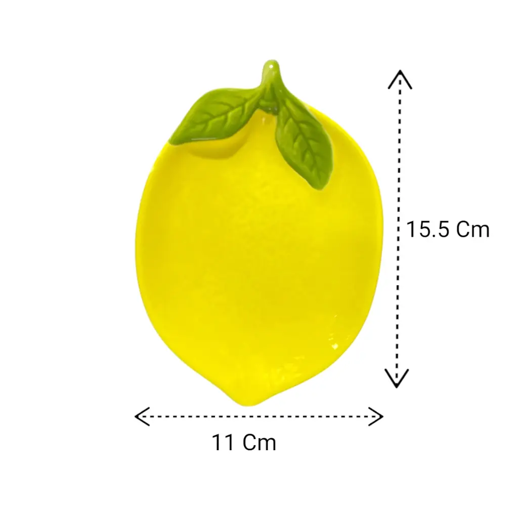 BNADEJA FORMA DE LIMON DE CERAMICA 26X18X3CM