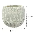 MACETA FIBRO/CEMENTO TEXTURA DE HONDAS 36X32CM