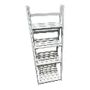 IC580-32 PORTA MACETAS MADERA 4 PISOS 42X33X112CM