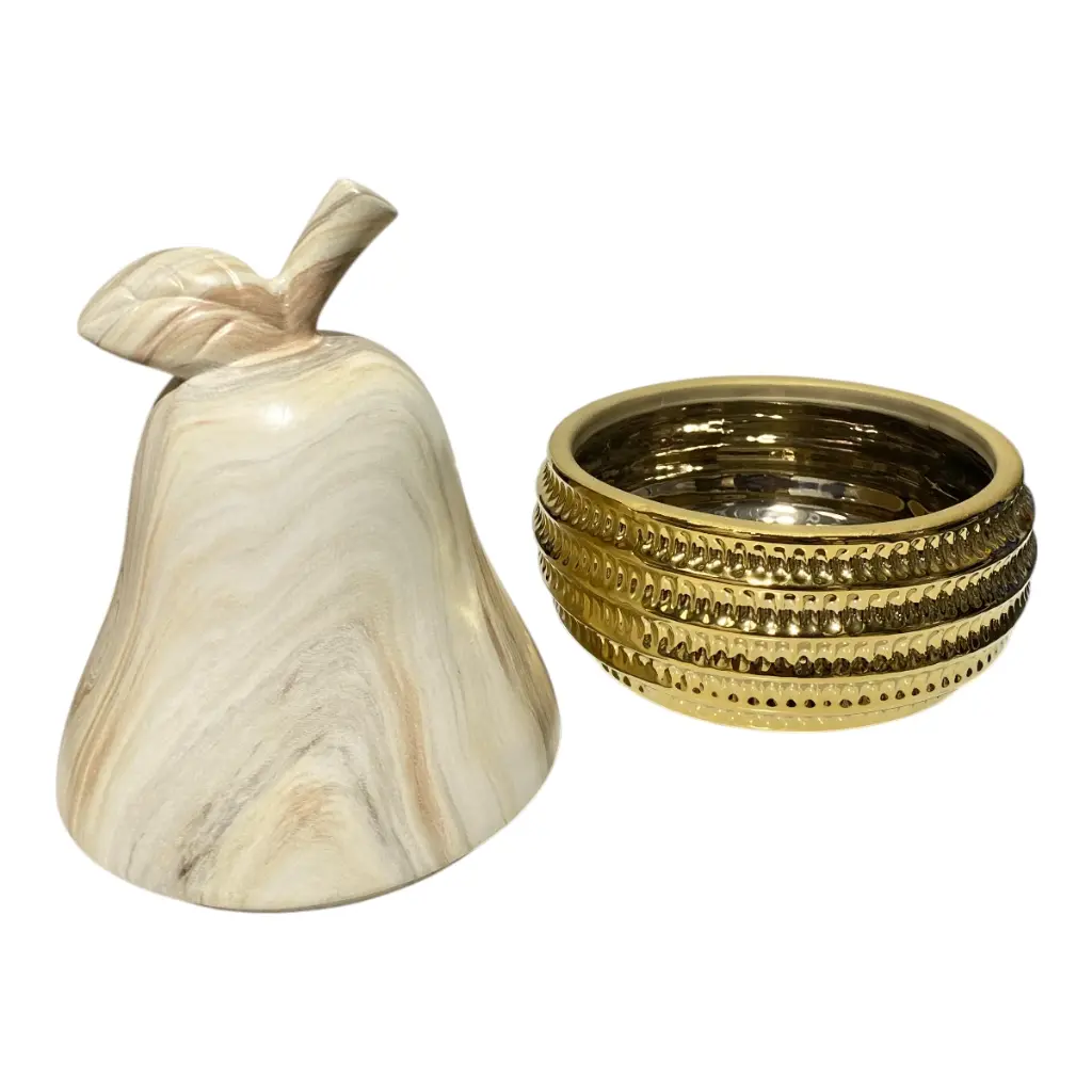 URNA EN FORMA DE PERA DE PORCELANA 16X26CM