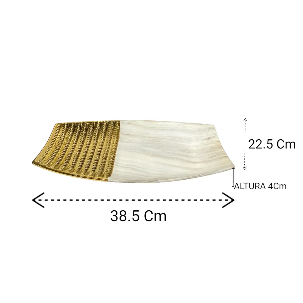 BANDEJA CENTRO DE MESA 38.5X22.5X4CM