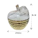 URNA EN FORMA DE PERA DE PORCELANA 16X26CM