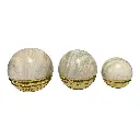 ESFERAS CENTRO DE MESA MARMOLEADAS/DORADO Ø14CM, Ø12CM, Ø10CM