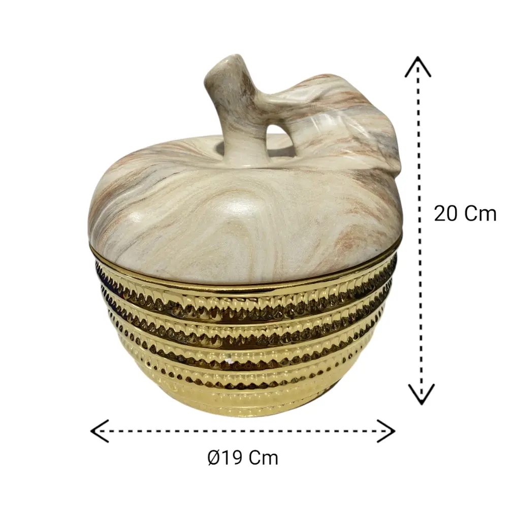 URNA EN FORMA DE PERA DE PORCELANA 16X26CM