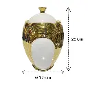 TIBOR DE PORCELANA DORADO/BLANCO Ø17 X 26 Cm
