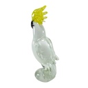 CACATUA DE VIDRIO TIPO MURANO 9X6X22CM