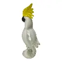CACATUA DE VIDRIO TIPO MURANO 9X6X22CM