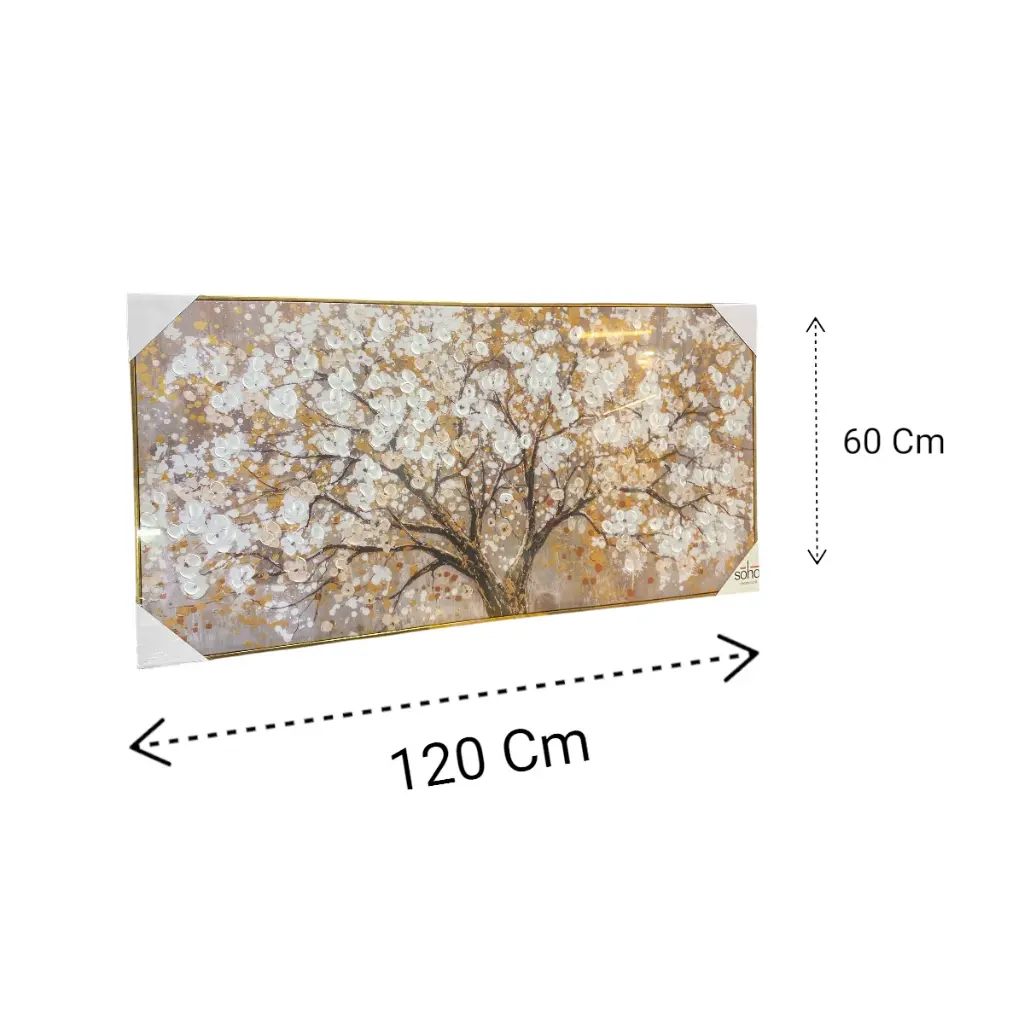 CUADRO AL OLEO ARBOL DE LA VIDA 60X120CM