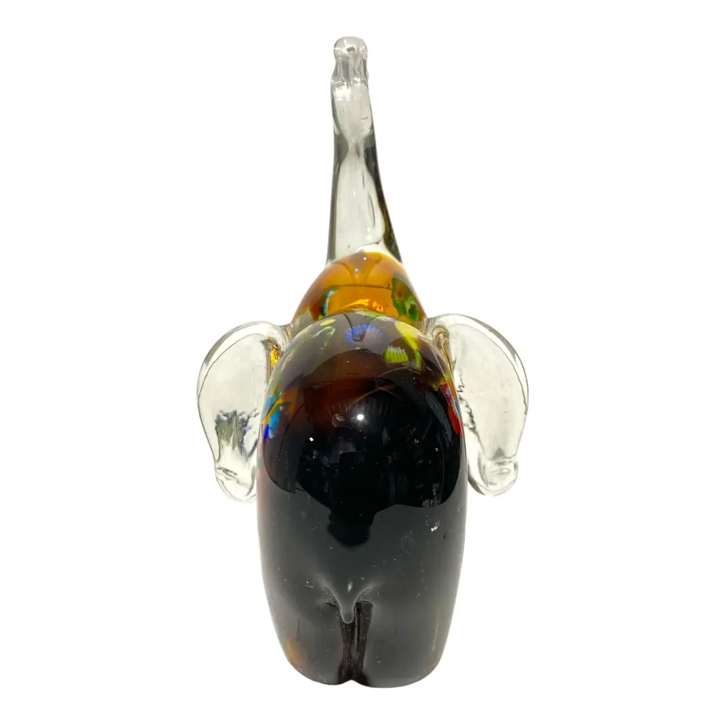ELEFANTE DE VIDRIO TIPO MURANO 11X9X16CM