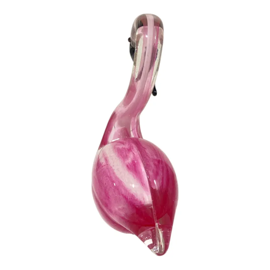 FLAMINGO DE VIDRIO TIPO MURANO 12X6X16CM