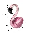 FLAMINGO DE VIDRIO TIPO MURANO 12X6X16CM
