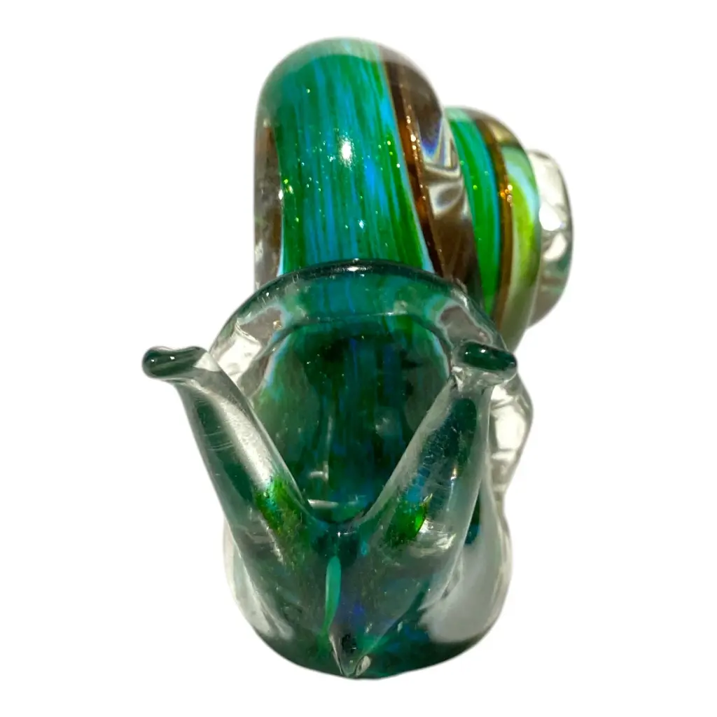 CARACOL DE VIDRIO TIPO MURANO 13X7X9CM