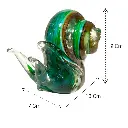 CARACOL DE VIDRIO TIPO MURANO 13X7X9CM