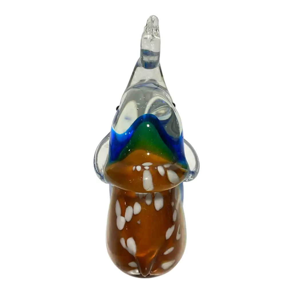ELEFANTE DE VIDRIO TIPO MURANO 10X7X17CM