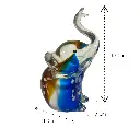 ELEFANTE DE VIDRIO TIPO MURANO 10X7X17CM