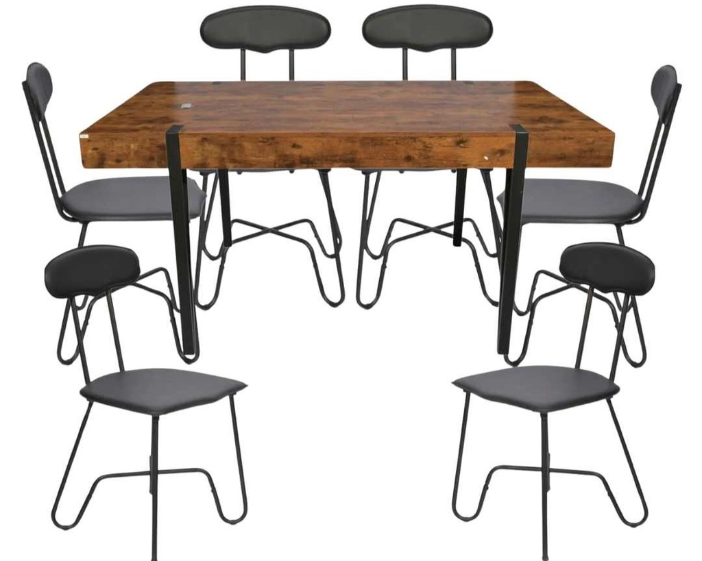 JUEGO DE COMEDOR 6PUESTOS REF:LY-N0980 (1MESA+6SILLAS)
