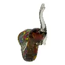 ELEFANTE DE VIDRIO TIPO MURANO 14X11X19CM