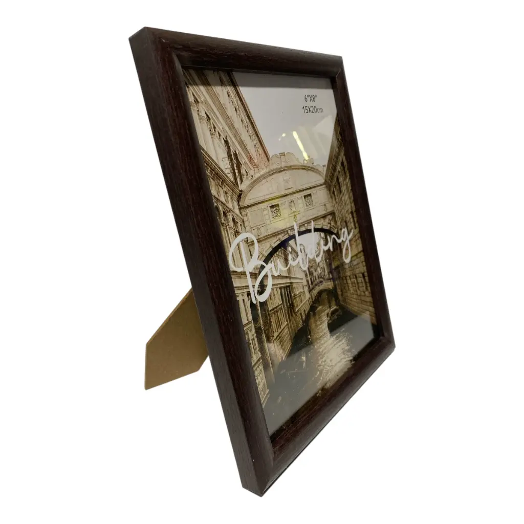 PORTA RETRATO CAFE MADERADO 6X8", 15X20CM