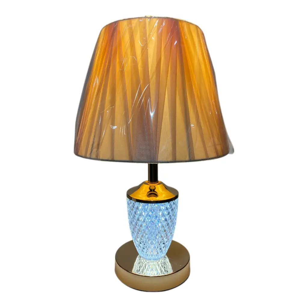 LAMPARA DE MESA DORADA/CREMA 23X37CM