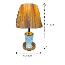 LAMPARA DE MESA DORADA/CREMA 23X37CM