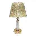 LAMPARA DE MESA DORADA/CREMA 23X37CM