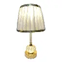 LAMPARA DE MESA DORADA/CREMA 23X37CM