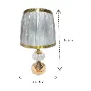 LAMPARA DE MESA DORADA/CREMA 23X37CM