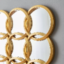 ESPEJO DE PARED CUADRADO DORADO REF:ES21447-45*45CM