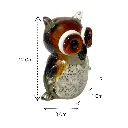 BUHO DE VIDRIO TIPO MURANO 11X8X12CM