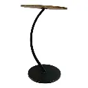 MESA METALICO MADERADO REDONDA 60X40CM