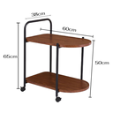 MESA METALICA TEXTURA MADERA BAR   2 PISOS  65X35X60 CM