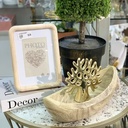 CENTRO DE MESA CANOA RÚSTICO POLIRESINA REF: TGSM02 34X16X10CM