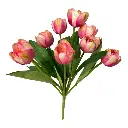 RAMO ARTF. TULIPAN ROSADO 9 BOTNES  44CM