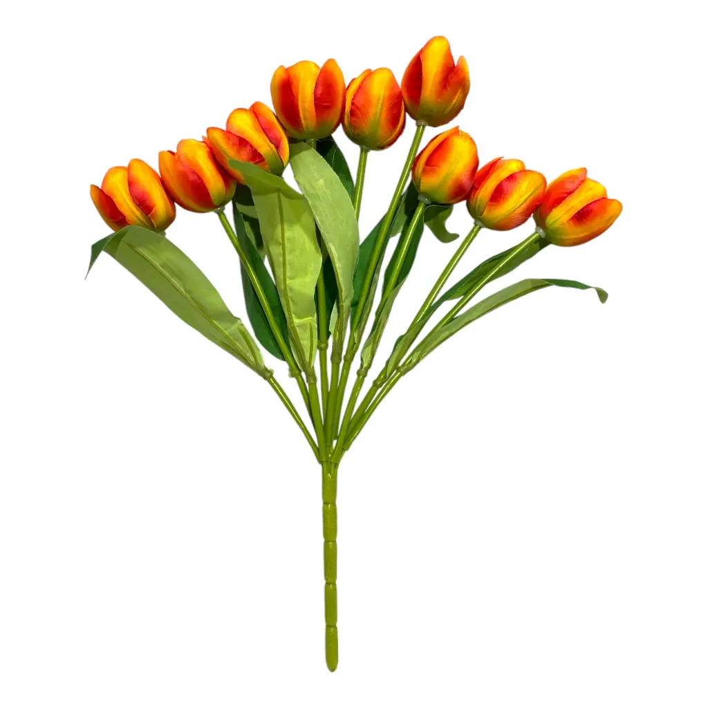 RAMO ARTF. TULIPAN ROSADO 9 BOTNES  44CM