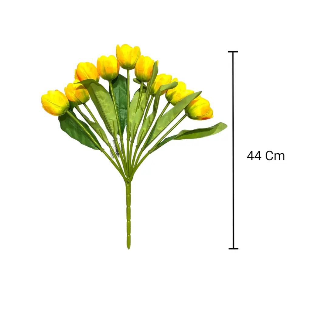 RAMO ARTF. TULIPAN ROSADO 9 BOTNES  44CM