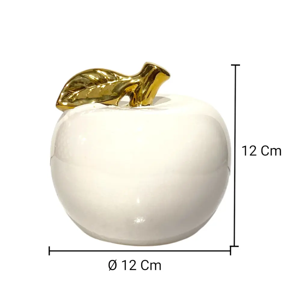 MANZANA DECOR PORCELANA Ø12X12CM