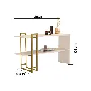 CONSOLA APARADOR JB 4034 LUXO OFF WHITE/DORADO REF:27685 