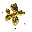 ADORNO PERRO GLOBOS DORO DE CERAMICA 12X4X11CM