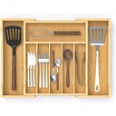 ORGANIZADOR DE CUBIERTOS, MATERIAL BAMBU. 37X27X5CM
