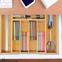 ORGANIZADOR DE CUBIERTOS, MATERIAL BAMBU. 37X27X5CM
