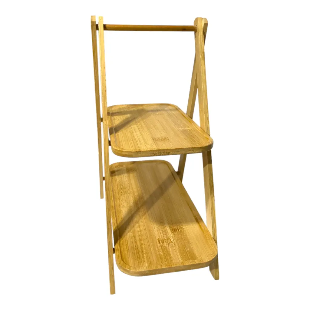 ESTANTE DE 2 PISOS DE BAMBOO 33X16X37CM