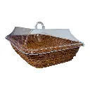 PANERA TEJIDA RATAN /TAPA ACRILICA 31X20CM